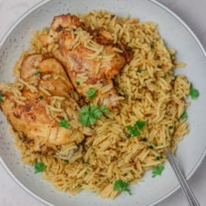 Instant Pot Chicken Thighs and Rice