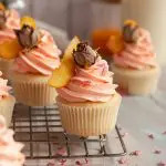 Air Fryer Peach-Rose-Water-Cupcake