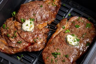 Air Fryer Ribeye Steaks