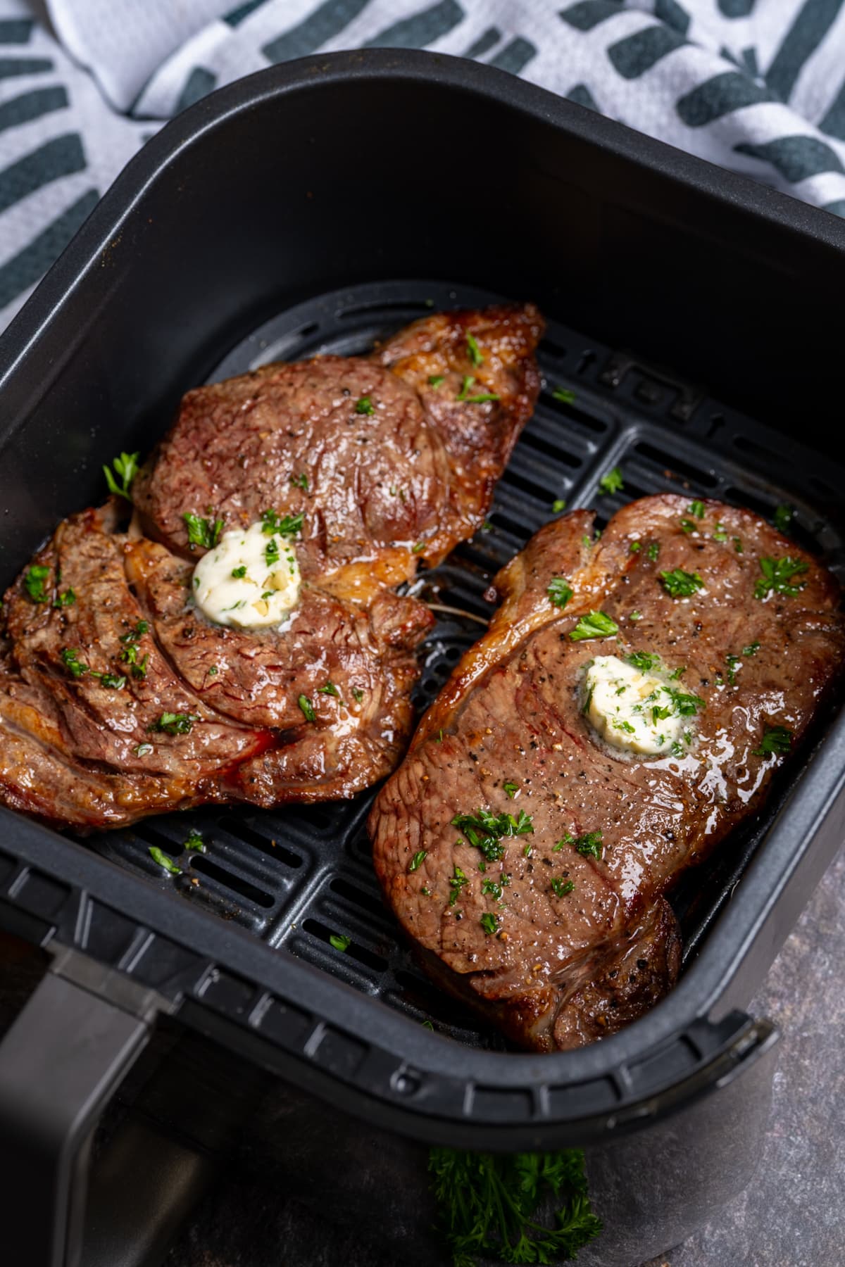 Air Fryer Ribeye Steaks