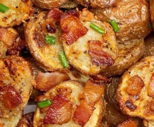 Air fryer Roasted Bacon Potatoes