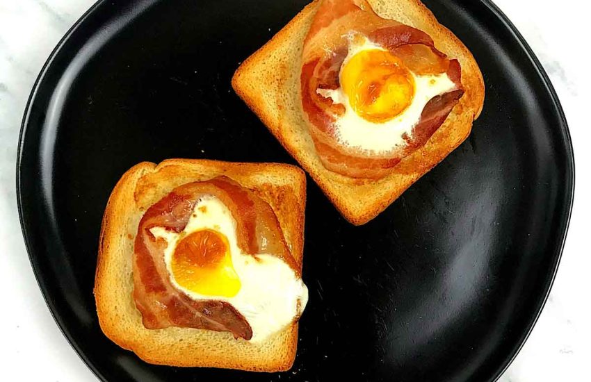 Air Fryer Bacon,eggs & toast