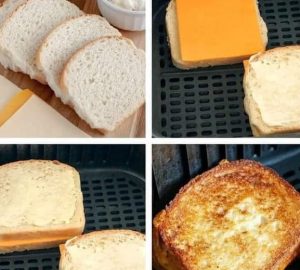 Air fryer grilled cheese sandwiches