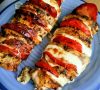 Air Fryer Caprese Chicken with Pesto, Tomato and Cheese recipe