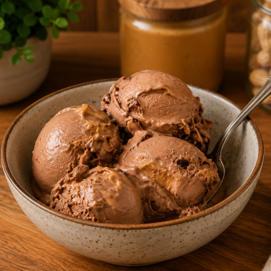 Chocolate Peanut Butter Protein Ice Cream - cp