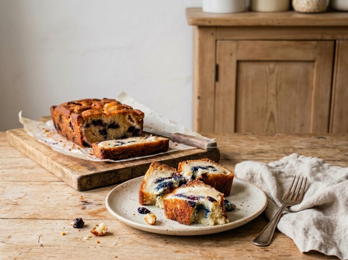 Blueberry And Cream Cheese Loaf Dessert