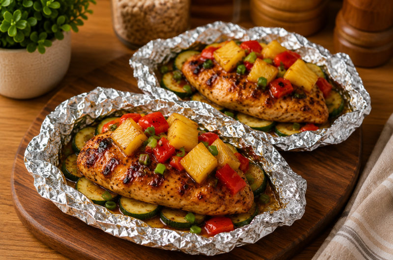 Teriyaki Pineapple Chicken Foil Packets - CP