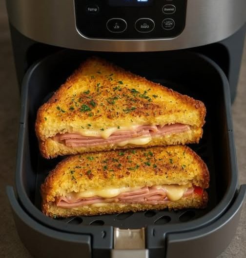 Air Fryer Ham & Cheese Sandwich