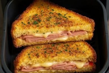 Air Fryer Ham & Cheese Sandwich