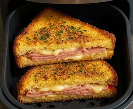 Air Fryer Ham & Cheese Sandwich