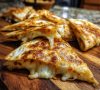 Cheesy Air Fryer Quesadilla Triangles (Easy & Crispy)