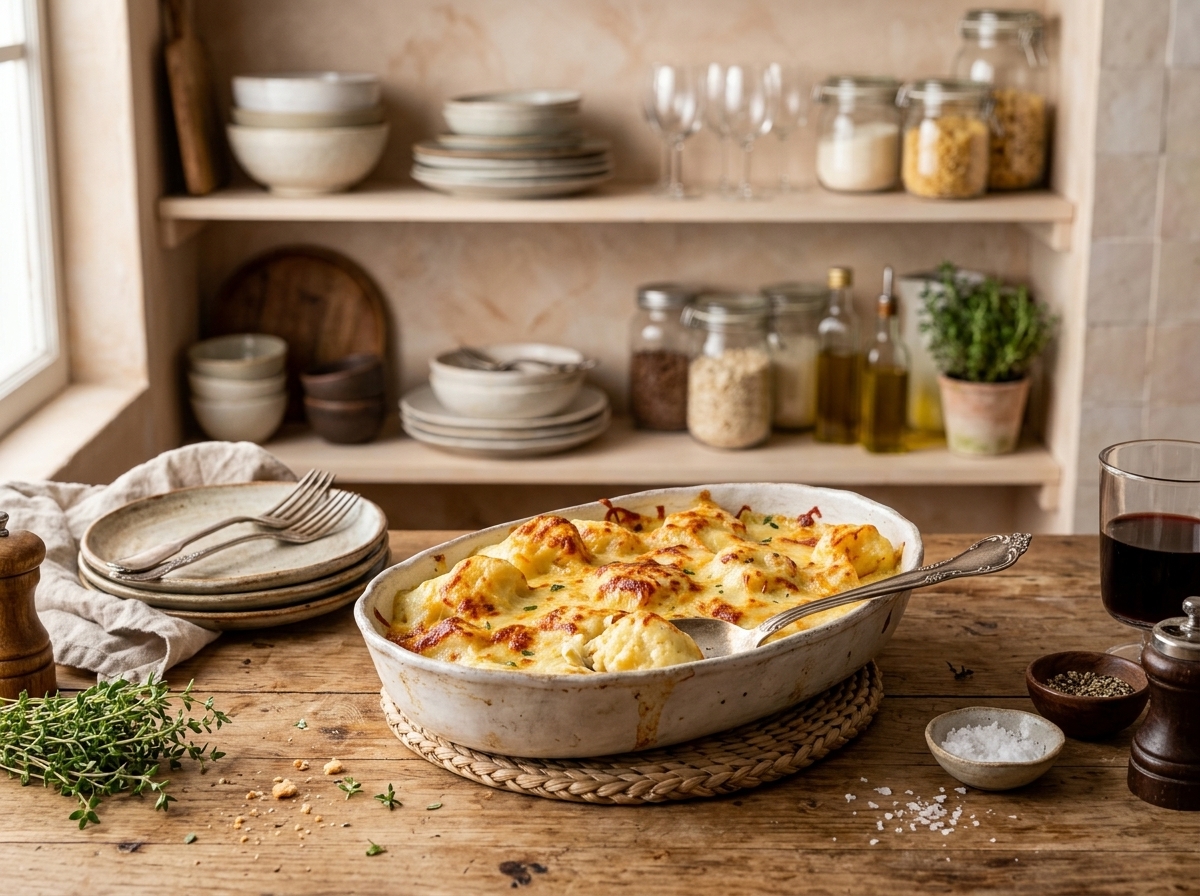 Air Fried Cauliflower Cheese