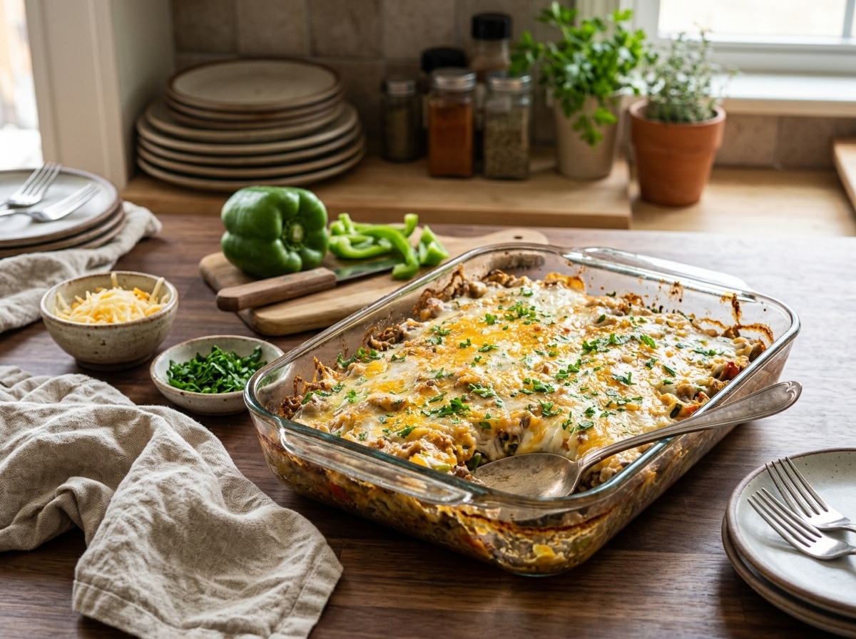 High-Protein Cheesy Mexican Taco Casserole
