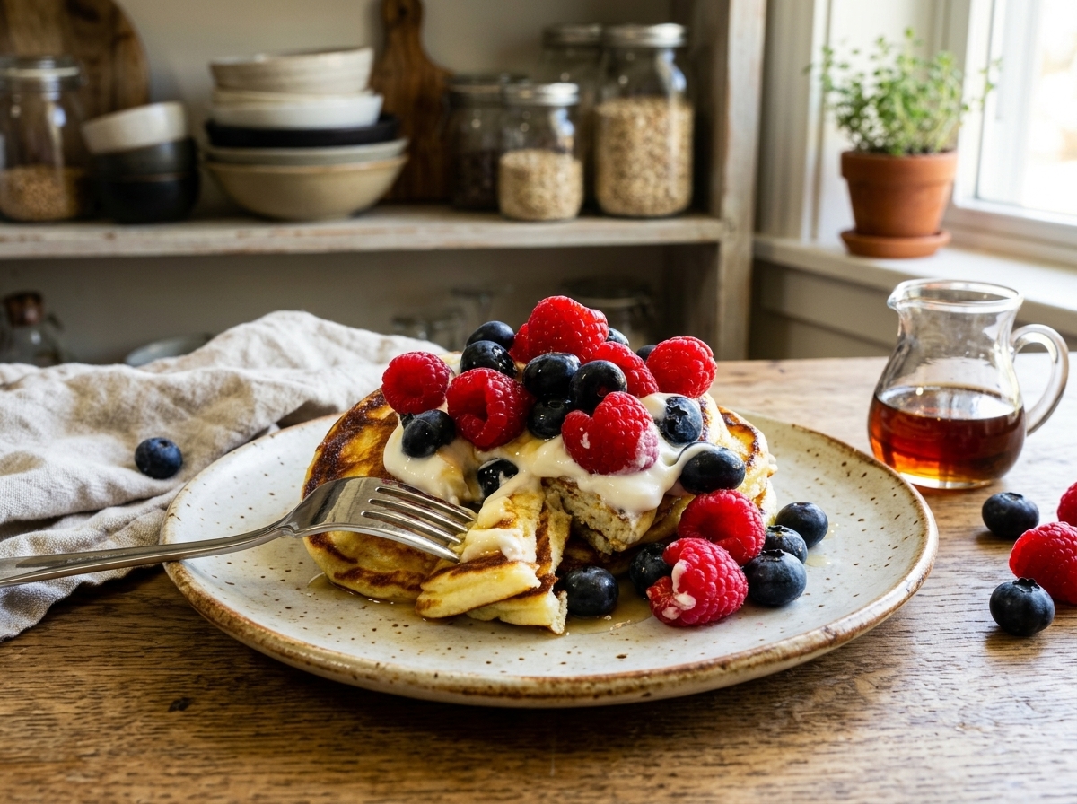 High-Protein Cottage Cheese Pancakes 