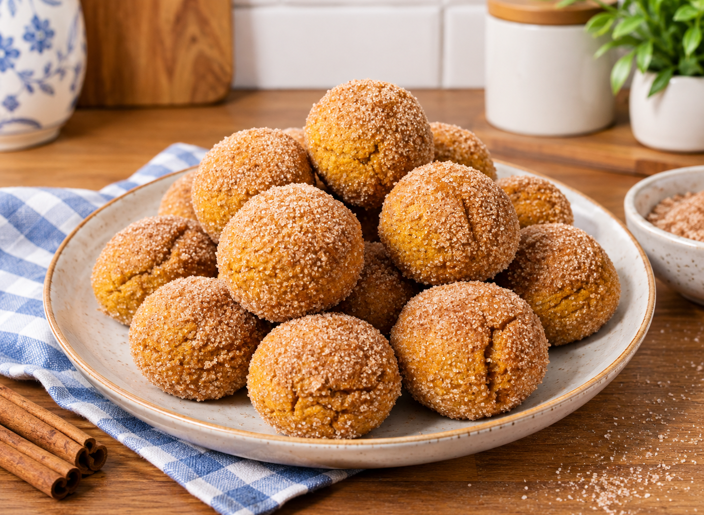 Gluten-Free Eggless Pumpkin Donut Holes